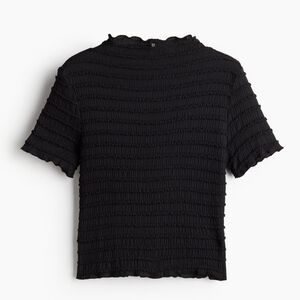 Black Textured Women's Top